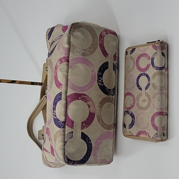 Coach Multicolor Signature Tote and Wallet Set - Picture 6 of 16